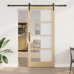 Casa si Gradina - Constructii - Usi interior, exterior si garaj - Usi interior - Usa glisanta cu set de hardware 'ORKDAL'din lemn masiv si sticla - Infinity.ro