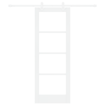 Casa si Gradina - Constructii - Usi interior, exterior si garaj - Usi garaj - Set Usi Glisante Set de 2 Alb MDF 73.5 x 198.5 cm - Infinity.ro