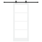 Casa si Gradina - Constructii - Usi interior, exterior si garaj - Usi interior - Usa glisanta  cu set hardware 'ORKDAL'Alb Lemn Solid & Sticla - Infinity.ro