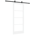 Casa si Gradina - Constructii - Usi interior, exterior si garaj - Usi interior - Usa glisanta  cu set hardware 'ORKDAL'Alb Lemn Solid & Sticla - Infinity.ro