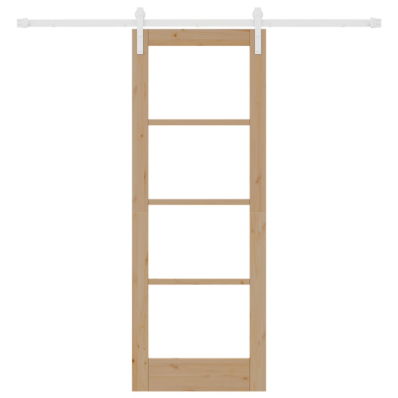 Casa si Gradina - Constructii - Usi interior, exterior si garaj - Usi interior - Usa glisanta  cu set de hardware 'ORKDAL'Lemn masiv si sticla - Infinity.ro