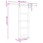 Casa si Gradina - Constructii - Usi interior, exterior si garaj - Usi interior - Usa glisanta  cu set de hardware 'ORKDAL'Lemn masiv si sticla - Infinity.ro
