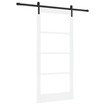 Casa si Gradina - Constructii - Usi interior, exterior si garaj - Usi interior - usa glisanta  cu set hardware 'ORKDAL'Alb din lemn solid si sticla - Infinity.ro