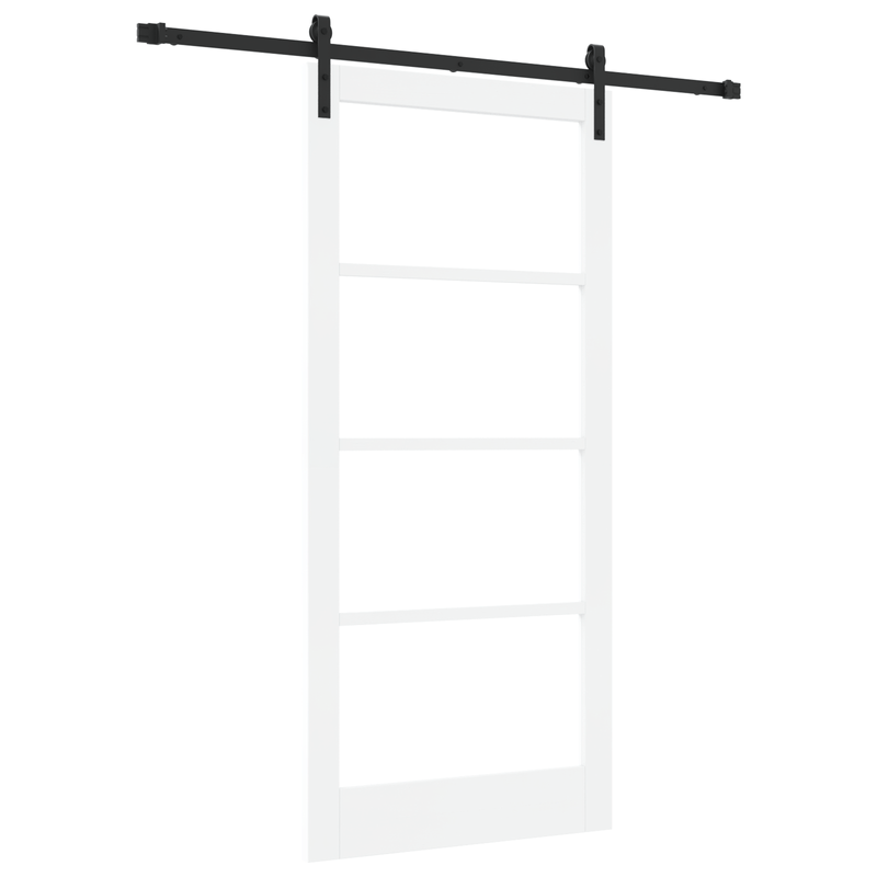 Casa si Gradina - Constructii - Usi interior, exterior si garaj - Usi interior - usa glisanta  cu set hardware 'ORKDAL'Alb din lemn solid si sticla - Infinity.ro