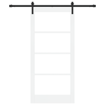 Casa si Gradina - Constructii - Usi interior, exterior si garaj - Usi interior - usa glisanta  cu set hardware 'ORKDAL'Alb din lemn solid si sticla - Infinity.ro