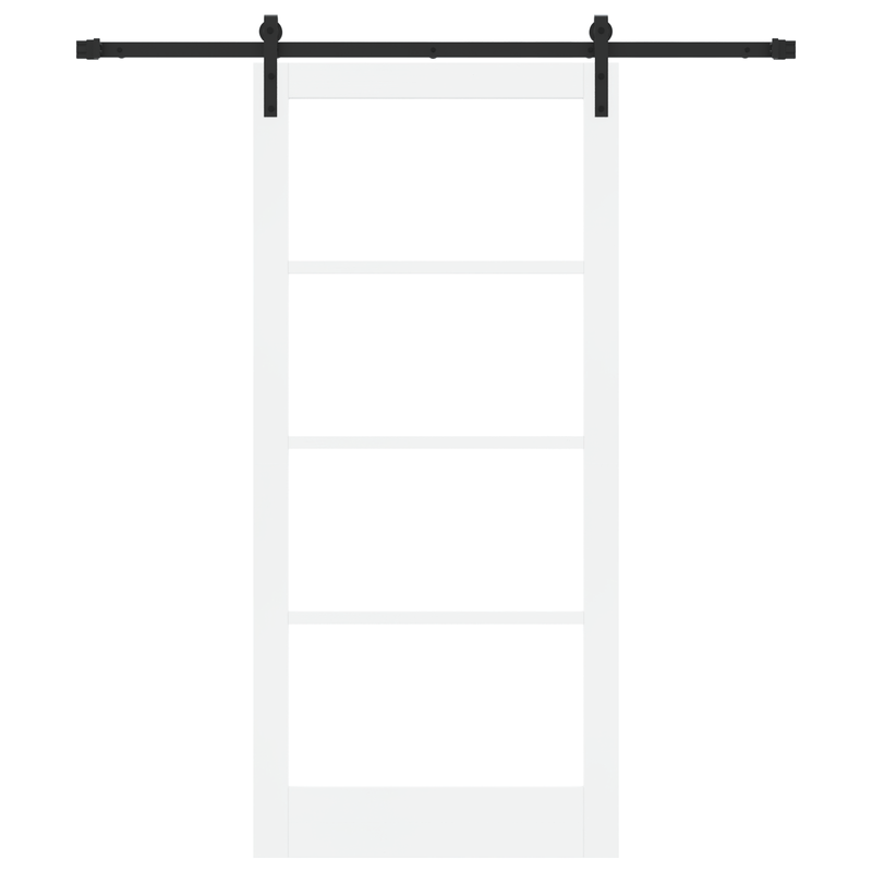Casa si Gradina - Constructii - Usi interior, exterior si garaj - Usi interior - usa glisanta  cu set hardware 'ORKDAL'Alb din lemn solid si sticla - Infinity.ro