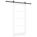 Casa si Gradina - Constructii - Usi interior, exterior si garaj - Usi interior - usa glisanta  cu set hardware 'ORKDAL'Alb din lemn solid si sticla - Infinity.ro