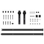 Casa si Gradina - Constructii - Usi interior, exterior si garaj - Usi interior - usa glisanta  cu set hardware 'ORKDAL'Alb din lemn solid si sticla - Infinity.ro
