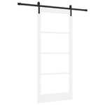 Casa si Gradina - Constructii - Usi interior, exterior si garaj - Usi interior - Usa glisanta  cu set de accesorii 'ORKDAL'Alb Lemn Solid si Sticla - Infinity.ro