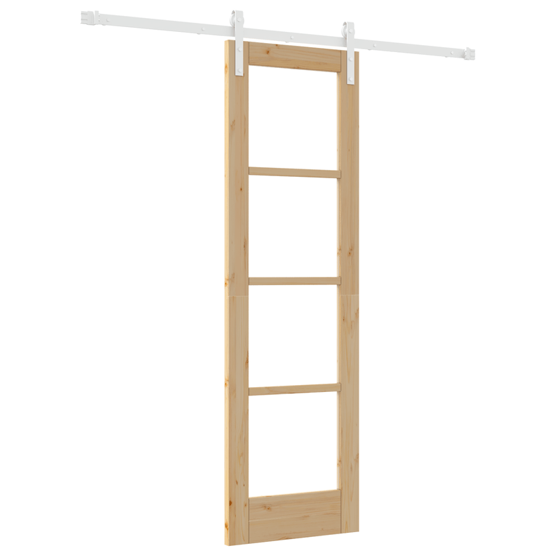 Casa si Gradina - Constructii - Usi interior, exterior si garaj - Usi interior - Usa glisanta  cu set de accesorii "ORKDAL" din lemn masiv si sticla - Infinity.ro
