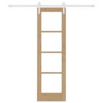 Casa si Gradina - Constructii - Usi interior, exterior si garaj - Usi interior - Usa glisanta  cu set de accesorii "ORKDAL" din lemn masiv si sticla - Infinity.ro