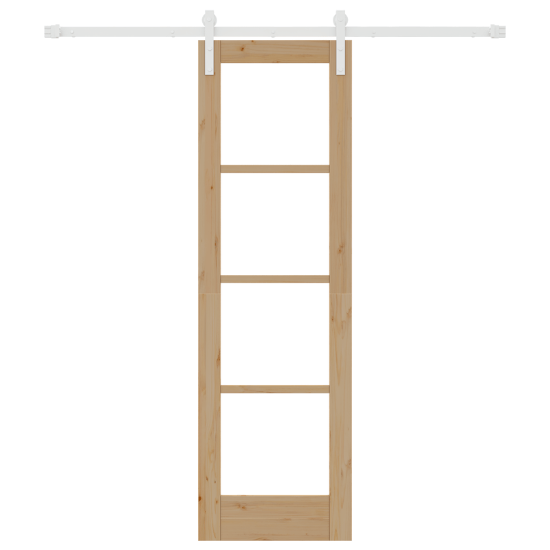 Casa si Gradina - Constructii - Usi interior, exterior si garaj - Usi interior - Usa glisanta  cu set de accesorii "ORKDAL" din lemn masiv si sticla - Infinity.ro