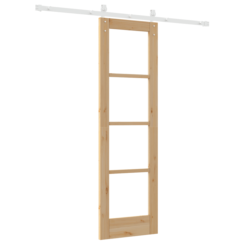 Casa si Gradina - Constructii - Usi interior, exterior si garaj - Usi interior - Usa glisanta  cu set de accesorii "ORKDAL" din lemn masiv si sticla - Infinity.ro