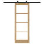 Casa si Gradina - Constructii - Usi interior, exterior si garaj - Usi interior - Usa Glisanta  cu Set de Accesorii 'ORKDAL'Lemn Masiv si Sticla - Infinity.ro
