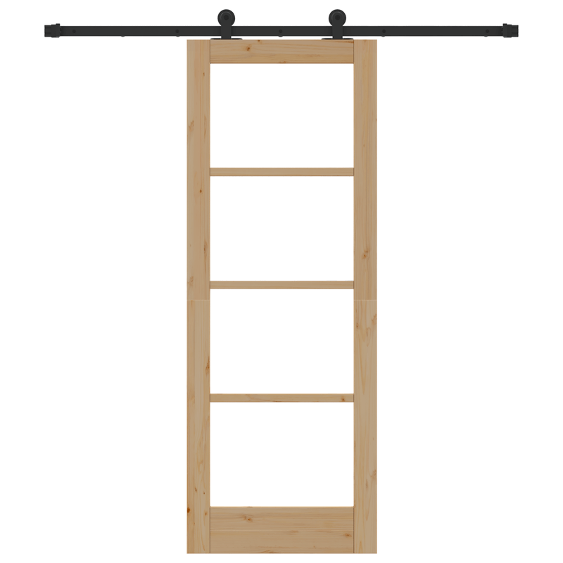 Casa si Gradina - Constructii - Usi interior, exterior si garaj - Usi interior - Usa Glisanta  cu Set de Accesorii 'ORKDAL'Lemn Masiv si Sticla - Infinity.ro