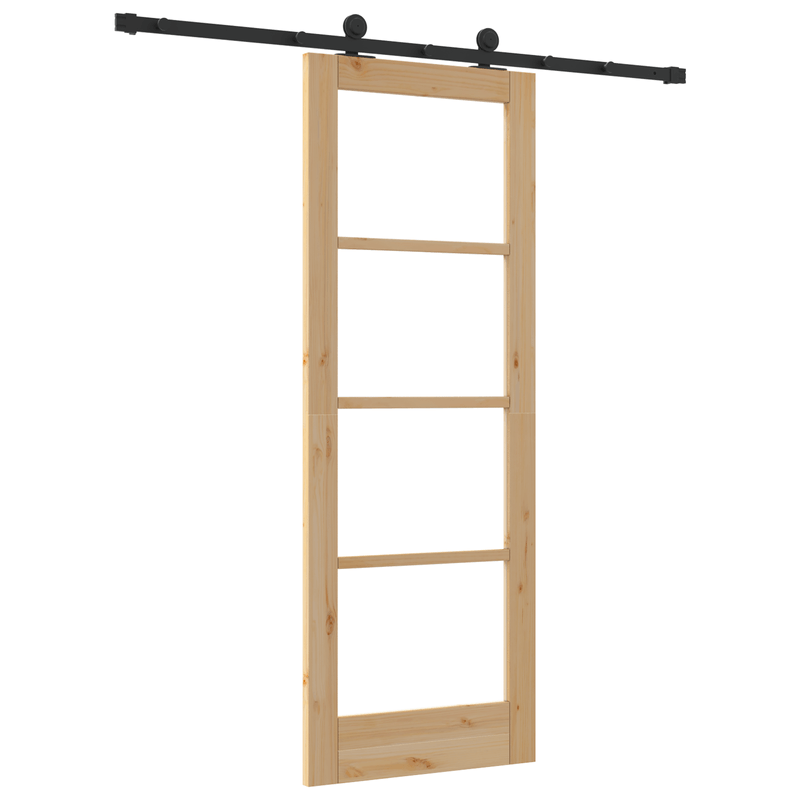 Casa si Gradina - Constructii - Usi interior, exterior si garaj - Usi interior - Usa Glisanta  cu Set de Accesorii 'ORKDAL'Lemn Masiv si Sticla - Infinity.ro