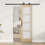 Casa si Gradina - Constructii - Usi interior, exterior si garaj - Usi interior - Usa Glisanta  cu Set de Accesorii 'ORKDAL'Lemn Masiv & Sticla - Infinity.ro