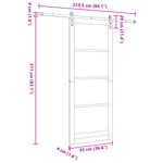 Casa si Gradina - Constructii - Usi interior, exterior si garaj - Usi interior - Usa glisanta  cu set de accesorii 'ORKDAL'Alb 93x232 cm - Infinity.ro