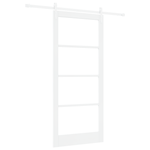 Casa si Gradina - Constructii - Usi interior, exterior si garaj - Usi interior - Usa Glisanta  cu Set de Feronerie "ORKDAL" Alb din Lemn Solid & Sticla - Infinity.ro