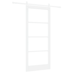 Casa si Gradina - Constructii - Usi interior, exterior si garaj - Usi interior - Usa Glisanta  cu Set de Feronerie "ORKDAL" Alb din Lemn Solid & Sticla - Infinity.ro