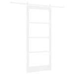 Casa si Gradina - Constructii - Usi interior, exterior si garaj - Usi interior - Usa glisanta  cu set de hardware "ORKDAL" Alb Lemn Masiv & Sticla - Infinity.ro