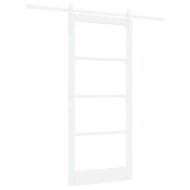 Casa si Gradina - Constructii - Usi interior, exterior si garaj - Usi interior - Usa glisanta  cu set de hardware "ORKDAL" Alb Lemn Masiv & Sticla - Infinity.ro