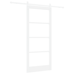 Casa si Gradina - Constructii - Usi interior, exterior si garaj - Usi interior - Usa glisanta  cu set de hardware "ORKDAL" Alb Lemn Masiv & Sticla - Infinity.ro