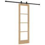 Casa si Gradina - Constructii - Usi interior, exterior si garaj - Usi interior - Usa glisanta  cu set de accesorii 'ORKDAL'Lemn masiv si sticla - Infinity.ro