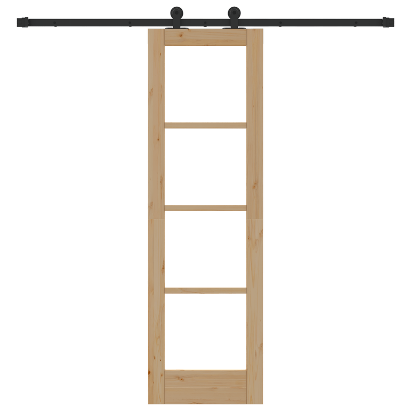 Casa si Gradina - Constructii - Usi interior, exterior si garaj - Usi interior - Usa glisanta  cu set de accesorii 'ORKDAL'Lemn masiv si sticla - Infinity.ro