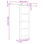 Casa si Gradina - Constructii - Usi interior, exterior si garaj - Usi interior - Usa glisanta  cu set de hardware 'ORKDAL'Lemn solid si sticla - Infinity.ro