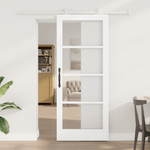 Casa si Gradina - Constructii - Usi interior, exterior si garaj - Usi interior - Usa glisanta  'ORKDAL'alb din lemn masiv si sticla - Infinity.ro