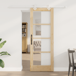 Casa si Gradina - Constructii - Usi interior, exterior si garaj - Usi interior - Usa Glisanta  cu Set de Accesorii 73.5x198.5 cm Lemn Masiv Pin - Infinity.ro