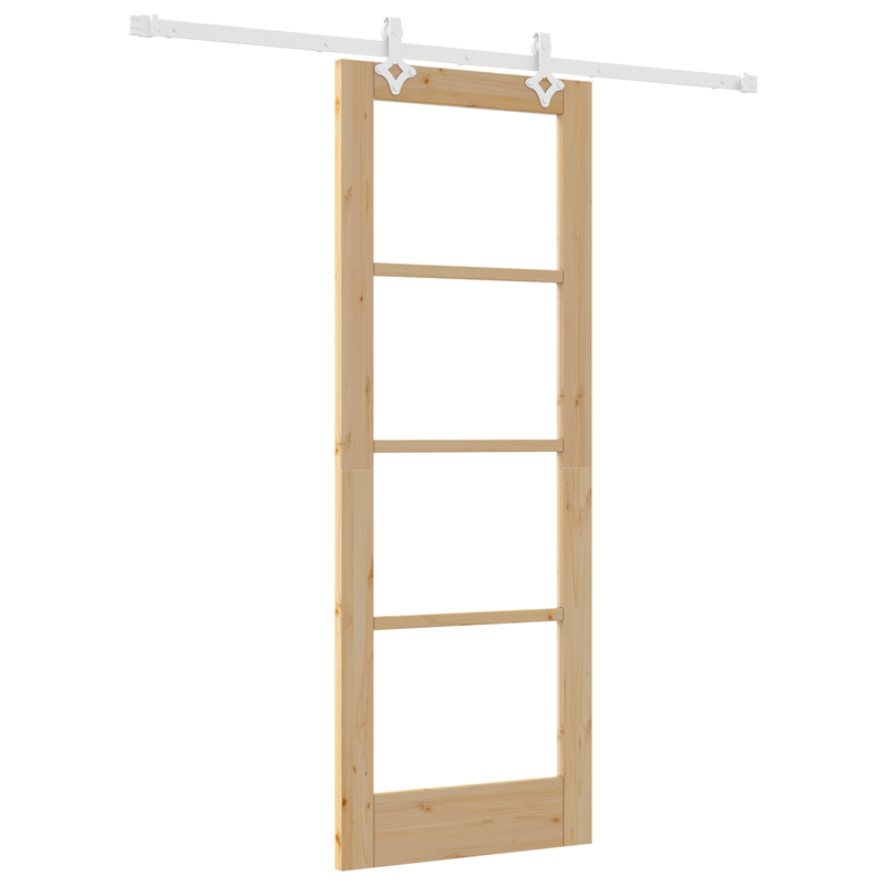 Casa si Gradina - Constructii - Usi interior, exterior si garaj - Usi interior - Usa Glisanta  cu Set de Accesorii 73.5x198.5 cm Lemn Masiv Pin - Infinity.ro