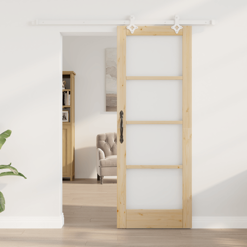 Casa si Gradina - Constructii - Usi interior, exterior si garaj - Usi interior - Usa Glisanta  cu Set de Accesorii 73.5x198.5 cm Lemn Masiv Pin - Infinity.ro