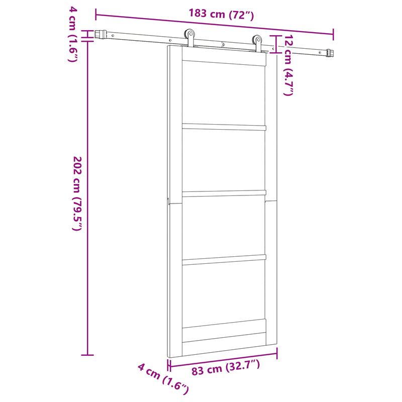 Casa si Gradina - Constructii - Usi interior, exterior si garaj - Usi interior - Usa glisanta  'ORKDAL'alb din lemn masiv si sticla - Infinity.ro