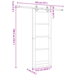 Casa si Gradina - Constructii - Usi interior, exterior si garaj - Usi interior - Usa Glisanta  cu Set de Accesorii 73.5x198.5 cm Lemn Masiv Pin - Infinity.ro