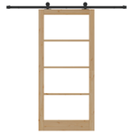 Casa si Gradina - Constructii - Usi interior, exterior si garaj - Usi interior - Usa glisanta  cu set de hardware 'ORKDAL'Lemn masiv & Sticla - Infinity.ro