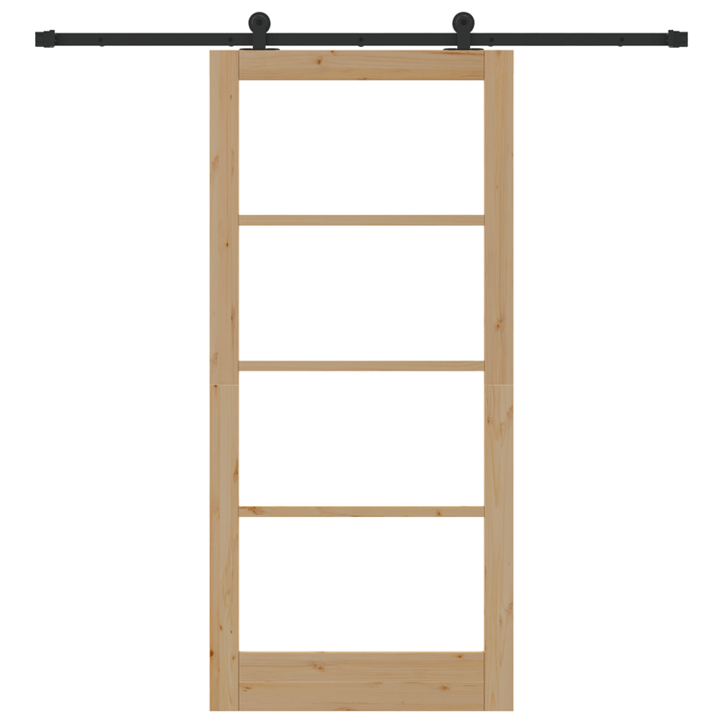 Casa si Gradina - Constructii - Usi interior, exterior si garaj - Usi interior - Usa glisanta  cu set de hardware 'ORKDAL'Lemn masiv & Sticla - Infinity.ro