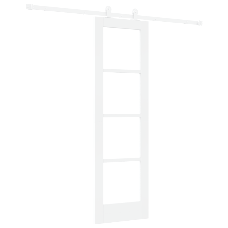Casa si Gradina - Constructii - Usi interior, exterior si garaj - Usi interior - Usa Glisanta  cu Set de Hardware 'ORKDAL'Alb Lemn Masiv si Sticla - Infinity.ro