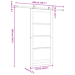 Casa si Gradina - Constructii - Usi interior, exterior si garaj - Usi interior - Usa glisanta  cu set de hardware 'ORKDAL'Lemn masiv & Sticla - Infinity.ro
