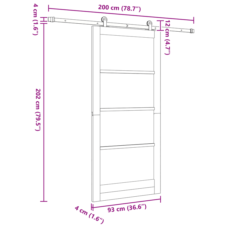 Casa si Gradina - Constructii - Usi interior, exterior si garaj - Usi interior - Usa glisanta  cu set de hardware 'ORKDAL'Lemn masiv & Sticla - Infinity.ro