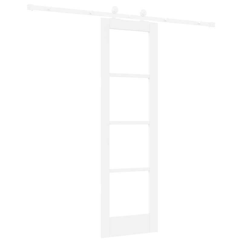 Casa si Gradina - Constructii - Usi interior, exterior si garaj - Usi interior - Usa Glisanta  cu Set de Hardware 'ORKDAL'Alb Lemn Masiv si Sticla - Infinity.ro