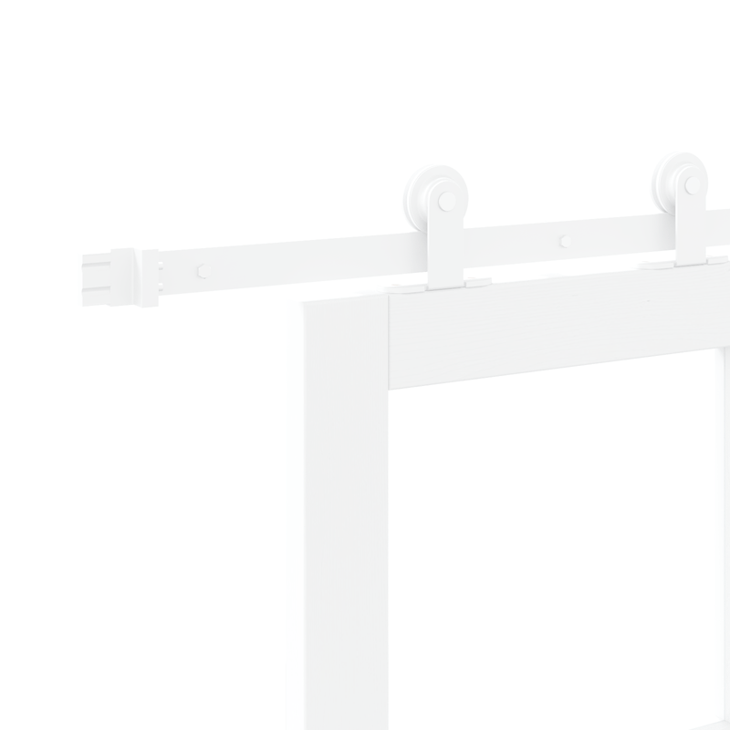 Casa si Gradina - Constructii - Usi interior, exterior si garaj - Usi interior - Usa Glisanta  cu Set de Hardware 'ORKDAL'Alb Lemn Masiv si Sticla - Infinity.ro