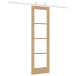 Casa si Gradina - Constructii - Usi interior, exterior si garaj - Usi interior - Usa Glisanta  cu Set de Accesorii 'ORKDAL'Lemn Solid & Sticla - Infinity.ro