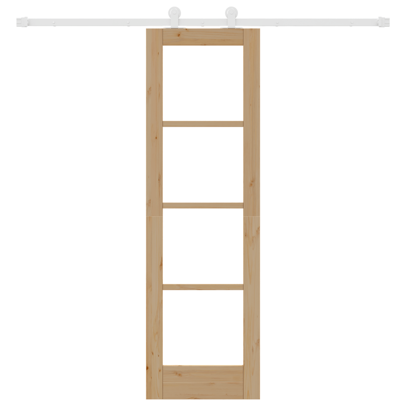Casa si Gradina - Constructii - Usi interior, exterior si garaj - Usi interior - Usa Glisanta  cu Set de Accesorii 'ORKDAL'Lemn Solid & Sticla - Infinity.ro