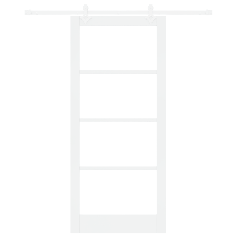 Casa si Gradina - Constructii - Usi interior, exterior si garaj - Usi interior - Usa glisanta  cu set de hardware Alb 93x211 cm Lemn masiv din pin - Infinity.ro