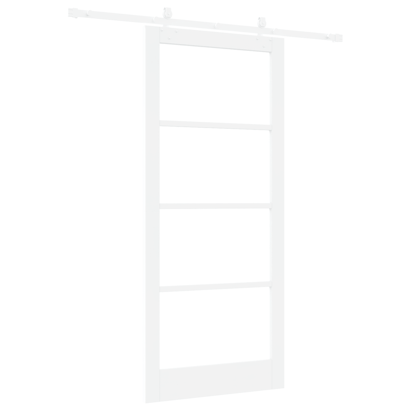 Casa si Gradina - Constructii - Usi interior, exterior si garaj - Usi interior - Usa glisanta  cu set de hardware Alb 93x211 cm Lemn masiv din pin - Infinity.ro