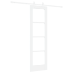 Casa si Gradina - Constructii - Usi interior, exterior si garaj - Usi interior - Set Usa Glisanta cu Accesorii Alb 61x198.5 cm Lemn Masiv Pin - Infinity.ro