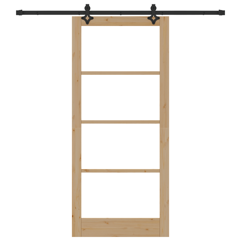Casa si Gradina - Constructii - Usi interior, exterior si garaj - Usi interior - Usa glisanta  cu set de accesorii 'ORKDAL'din lemn masiv si sticla - Infinity.ro