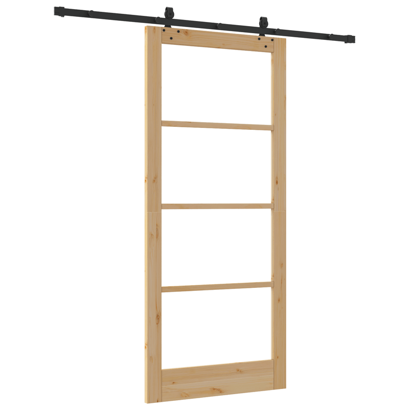 Casa si Gradina - Constructii - Usi interior, exterior si garaj - Usi interior - Usa glisanta  cu set de accesorii 'ORKDAL'din lemn masiv si sticla - Infinity.ro